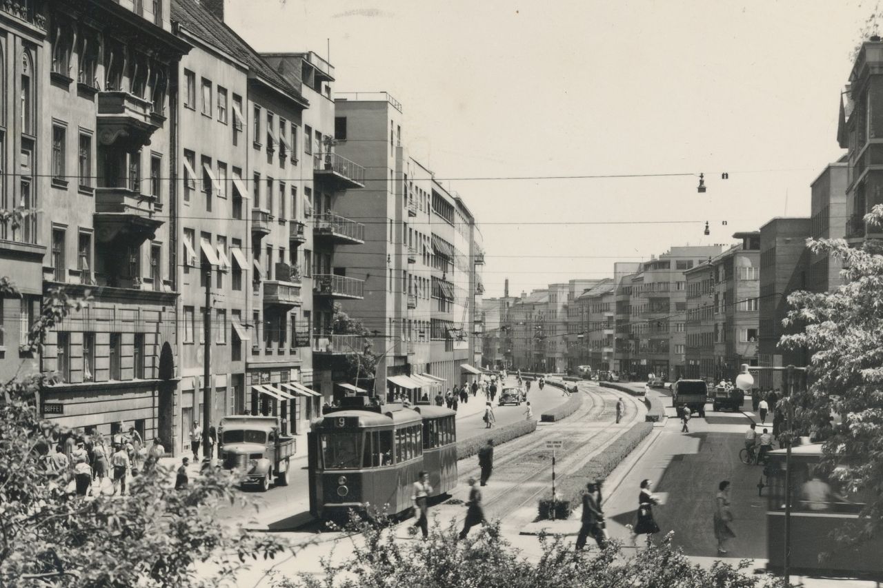 Ulica Socijalističke revolucije (današnja Zvonimirova) oko 1956. godine